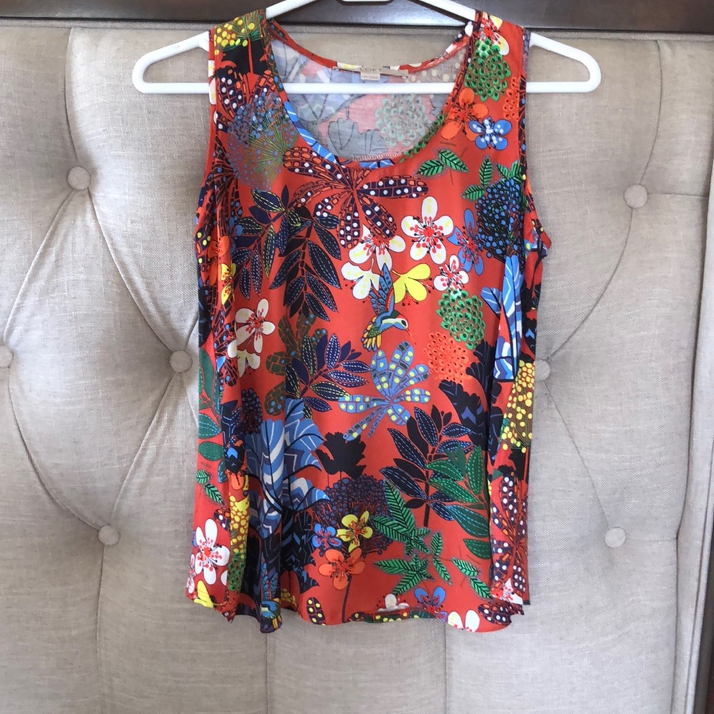 Loft mixed media tank top